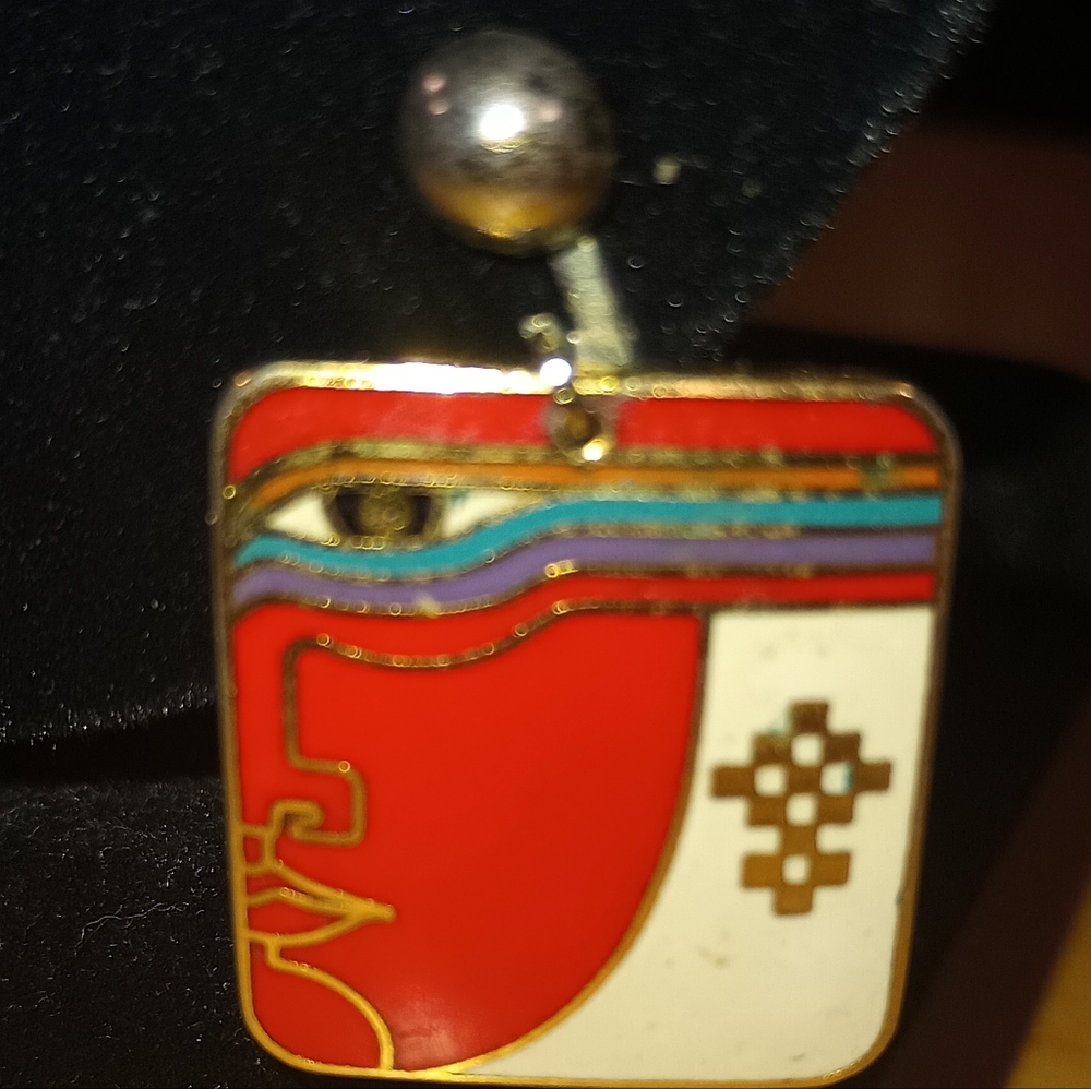 Vintage Laurel Burch clip on earrings